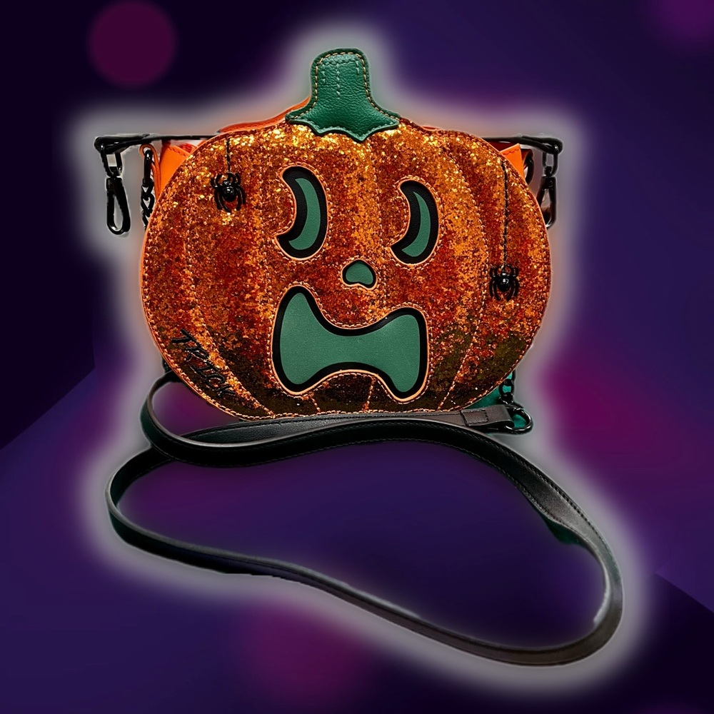 Betsey Johnson Orange Pumpkin Crossbody Bag